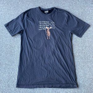 LAZY ONE I Will Not Moose Behave Camping Funny Tee Shirt Gay Men's Large